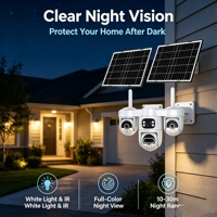 Caméra de surveillance PTZ solaire extérieure 4G avec carte SIM O-kam, suivi de mouvement humain, installation facile, support domestique gratuit
