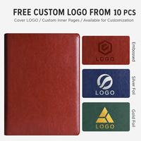Portafolio de Negocios de Cuero A4 de Entrega Rápida, Carpeta de Tapa Dura Multicolor con Clip de Encuadernación en Stock para Reuniones de Oficina