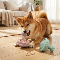 Jouet à mâcher pour chien en TPR durable, nouveau design gyroscope, pour le nettoyage des dents, vente en gros du fabricant Famipet