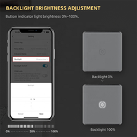Nouvelle fonction réglage de la lumière de fond tuya smart 2 gang wifi interrupteur mural verre incurvé zigbee interrupteurs de lumière