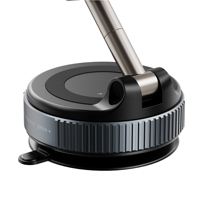 Support de Téléphone Rotatif à 360° à Ventouse en Alliage de Zinc, Support Magnétique à Adsorption par Vide pour Salle de Sport, Voiture, Mur, Verre