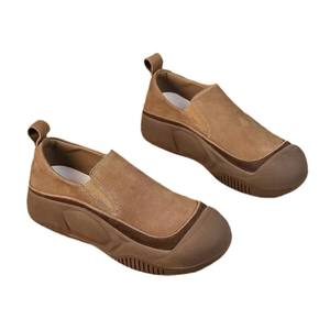 Zapatos de <span class=keywords><strong>Mujer</strong></span> Otoño 2023, Nuevos Zapatos de Suela Gruesa con Plataforma Redonda, Zapatos Casuales de Goma Transpirables para <span class=keywords><strong>Mujer</strong></span> - Product Image 1