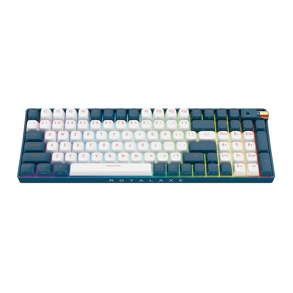 Per Win Mac guarnizione retroilluminazione RGB USB cablata 2.4G BT PBT Keycaps tastiera meccanica Swapping a caldo