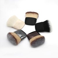 Pinceau plat portable à poils doux pour le blush, idéal pour les débutants, pinceau à poudre libre et à estomper le contour – Outil de maquillage très prisé