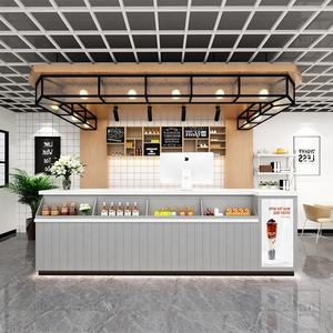 การออกแบบเคาน์เตอร์ชานมเฟอร์นิเจอร์ร้านอาหารแบบกำหนดเองที่ทันสมัยสำหรับร้านกาแฟและการออกแบบห้องครัวห้องอาหาร - Product Image 6