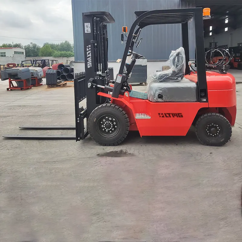 Chinese propane forklift truck 4 ton lpg forklift with enclosed cabin and 6 meter height
