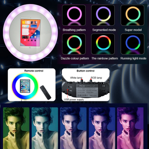 10.2 10.5 10.9 11 12.9 inch iPad Selfie gian hàng ảnh RGB vòng ánh sáng gian hàng ảnh đen trắng vỏ gian hàng ảnh - Product Image 4