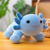 Promotion : Peluche Axolotl colorée orange, jouet en peluche Salamandre, porte-clés, coussin décoratif en coton PP lavé