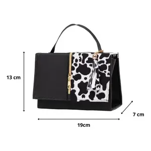 Bolso Bandolera Fana para Mujer, Modelo Lcela Candela Vaca, con Estampado Animal, Cuero de Becerro, Correa Única, Cierre de Cremallera, para Todas las Temporadas - Product Image 3