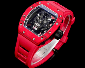 Trendy High Quality Tourbillon <b>Watch</b> Black Carbon Fiber <b>Case</b> Rubber <b>Watch</b> Men's Sports Mechanical <b>Watch</b> - Product Image 2