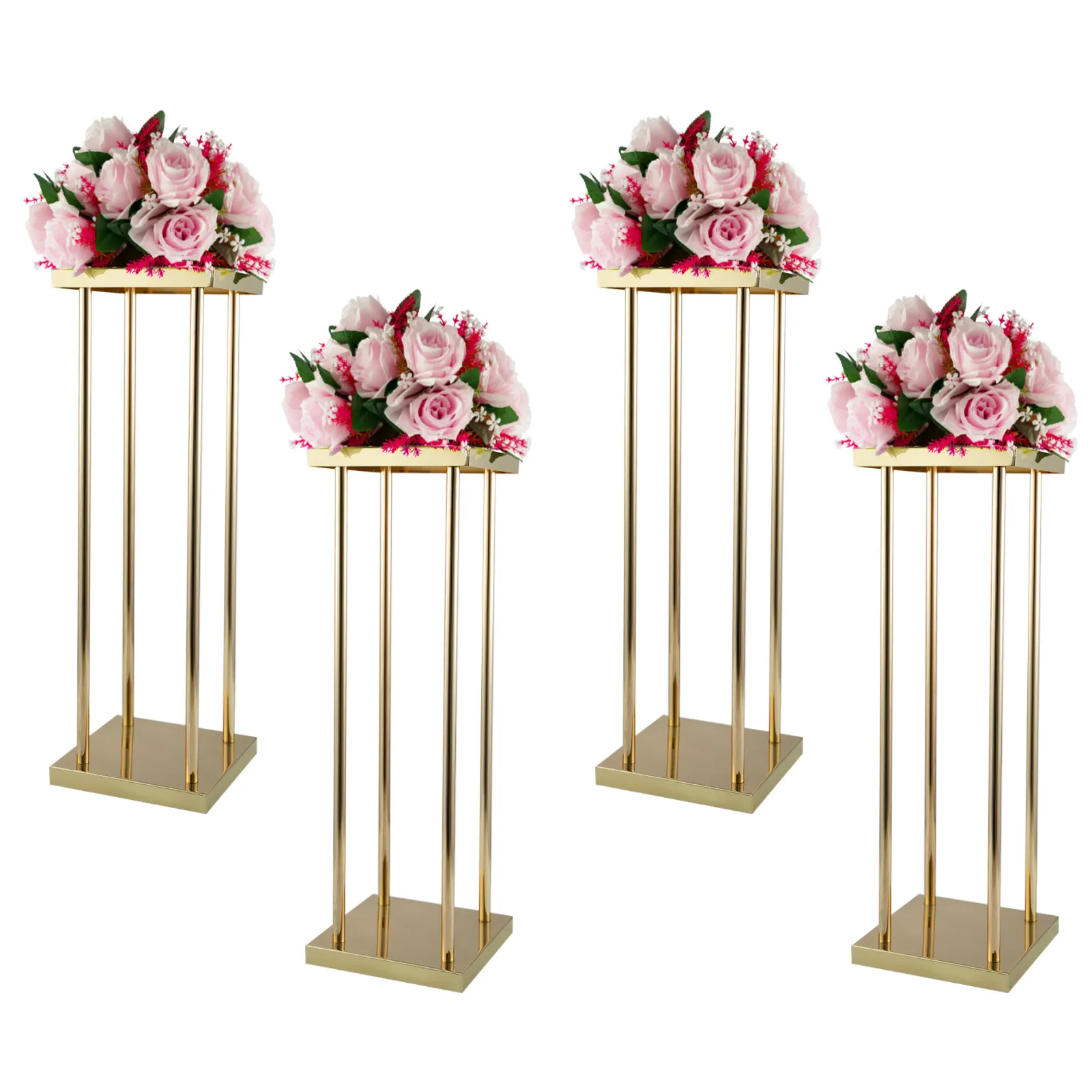 Flower Stand Table Vase Centerpiece Metal Party Wedding Decoration Rectangle Plant Shelf for Home Decoration