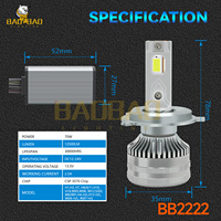 BB2222 Phare LED Auto H7 H11 H4 Boîtier Rouge Super Lumineux Conduite Sûre Dissipation Thermique pour Voiture Camion SUV Van Export