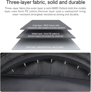 Bolsa de transporte de ruedas de <span class=keywords><strong>bicicleta</strong></span> portátil de viaje personalizada, bolsas de almacenamiento protectoras <span class=keywords><strong>para</strong></span> ruedas de <span class=keywords><strong>bicicleta</strong></span> - Product Image 5