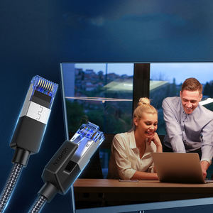 <span class=keywords><strong>Cable</strong></span> <span class=keywords><strong>Ethernet</strong></span> de Nailon Ms New de 1M, <span class=keywords><strong>Cable</strong></span> de Red Gigabit Cat 8 de Alta Velocidad 40Gbps - Product Image 5