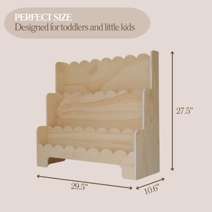 Libreria per bambini con bordo smerlato arrotondato di sicurezza a 3 livelli da 1 a 5 anni - Product Image 6