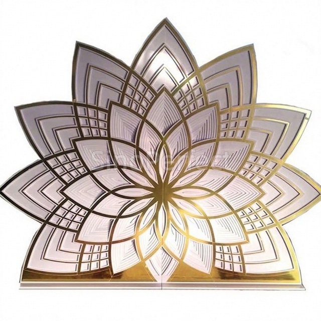 Sale Factory Price Stage Decoration Acrylic 3 Panel Frame Stand Flower Backdrop for Wedding