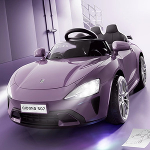 Auto Eléctrico para Niños de 4 Ruedas, Recargable, con Control Remoto, Juguete para Niños de 2 a 4 Años, Estilo Deportivo Morado - Product Image 2