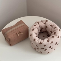 Maßgefertigte Kosmetiktasche aus Gaze-Material mit Großer Kapazität, Langlebig, Handgefertigt, mit Reißverschluss, Umweltfreundlich, für Babyhygiene, Personalisierbar