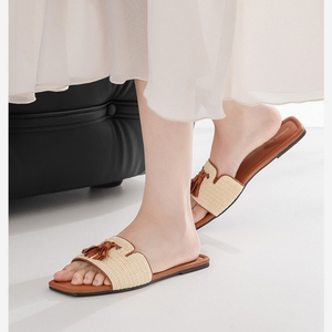 2025 nuova <span class=keywords><strong>donna</strong></span> estate pantofole da interno sandali Flat Slide per la <span class=keywords><strong>casa</strong></span> e all'aperto - Product Image 2