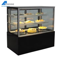 Vitrine à gâteaux en verre incurvé de conception nouvelle, refroidissement par air, anti-buée, pour boulangerie, café, pâtisserie