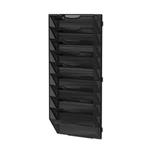 Porte-revues en maille métallique noire réglable 10 Sections-<span class=keywords><strong>rangement</strong></span> <span class=keywords><strong>mural</strong></span> pour documents papier pour le bureau - Product Image 1