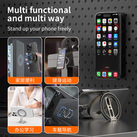 Support de téléphone réglable pour bureau, salle de sport, voiture, support magnétique double face en forme de Z, support en alliage de zinc, poignée pour téléphone portable