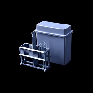 Degao PP <b>Plastic</b> 24 <b>Slides</b> Microscope <b>Slide</b> Staining Jar With Rack & Lid For Histology IHC Antigen Retrieval Lab Use - Product Image 3