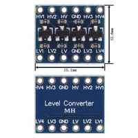 5PCS Módulo convertidor de nivel lógico de 2/4 canales, bidireccional, de 5V a 3.3V