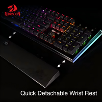 Clavier mécanique RGB Redragon pour jeux, 104 touches, clavier filaire rétroéclairé pour jeux