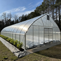 Starfarm Bersertifikat CE Anti UV Tahan UV, Terpal Pertanian Pelindung Besar untuk Budidaya, Single-Span Double Layer Film Reinforced