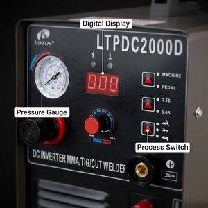 Soudeuse multi-processus 3 en 1 LTPDC2000D <span class=keywords><strong>TIG</strong></span> MMA Plasma 50A 200A Double Tension Inverter IGBT - Product Image 4
