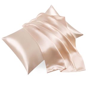 Funda de Almohada de Satén Personalizada, Tamaño Queen, Funda de Almohada Sedosa para Dormir, <span class=keywords><strong>50x70</strong></span> cm - Product Image 1