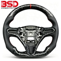 Volant personnalisé pour Honda Civic 8ème génération, peut être forgé en fibre de carbone ou fabriqué en cuir pleine fleur