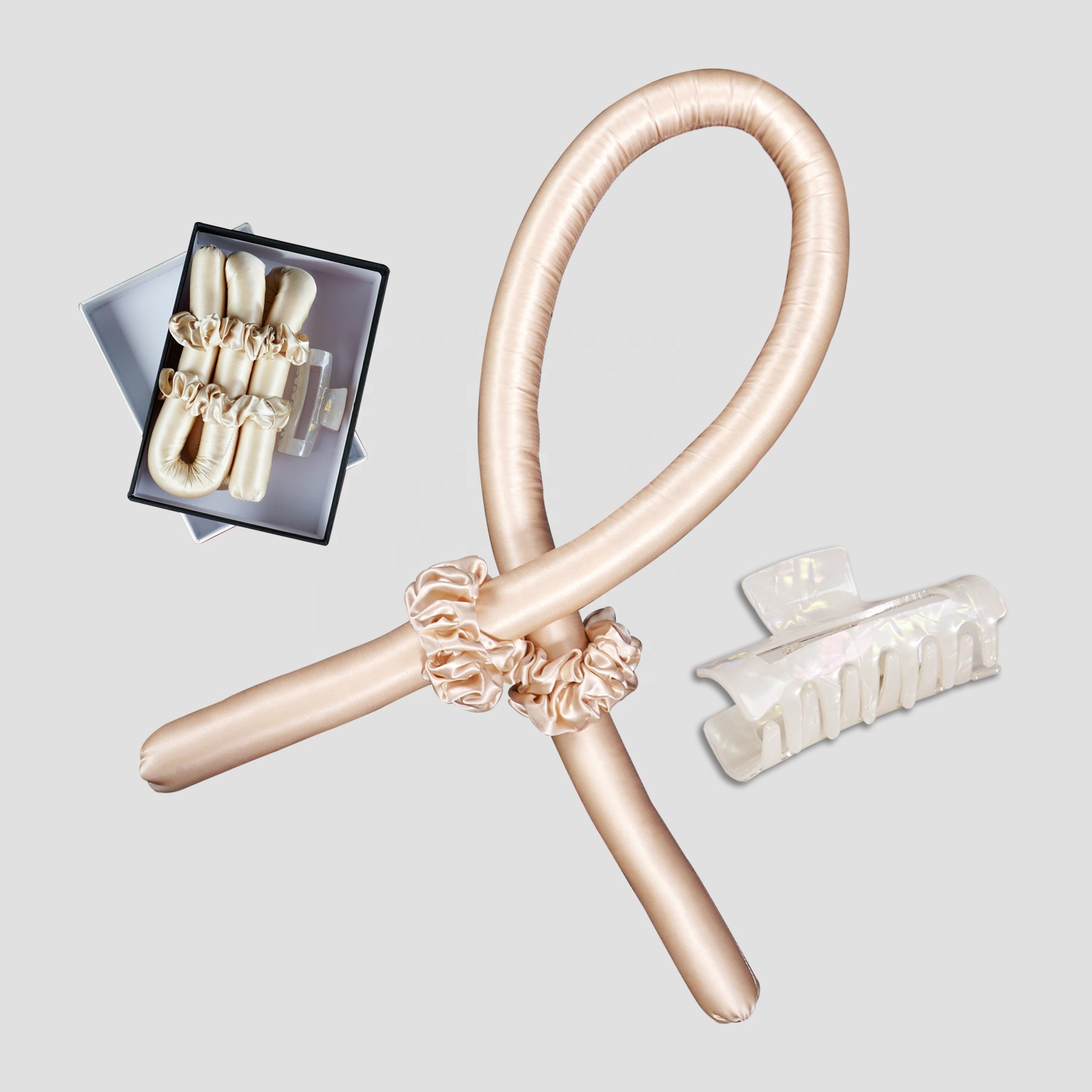 Ободок для завивки волос без нагрева шелковая лента для завивки волос с резинкой набор для завивки волос из шелка тутового шелкопряда