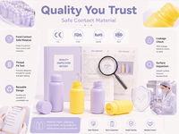 Bouteilles de soins personnels en HDPE couleur pastel certifiées FDA ISO RoHS, avec logo personnalisé, pour emballage de lotion, shampoing, gel douche, vente en gros OEM