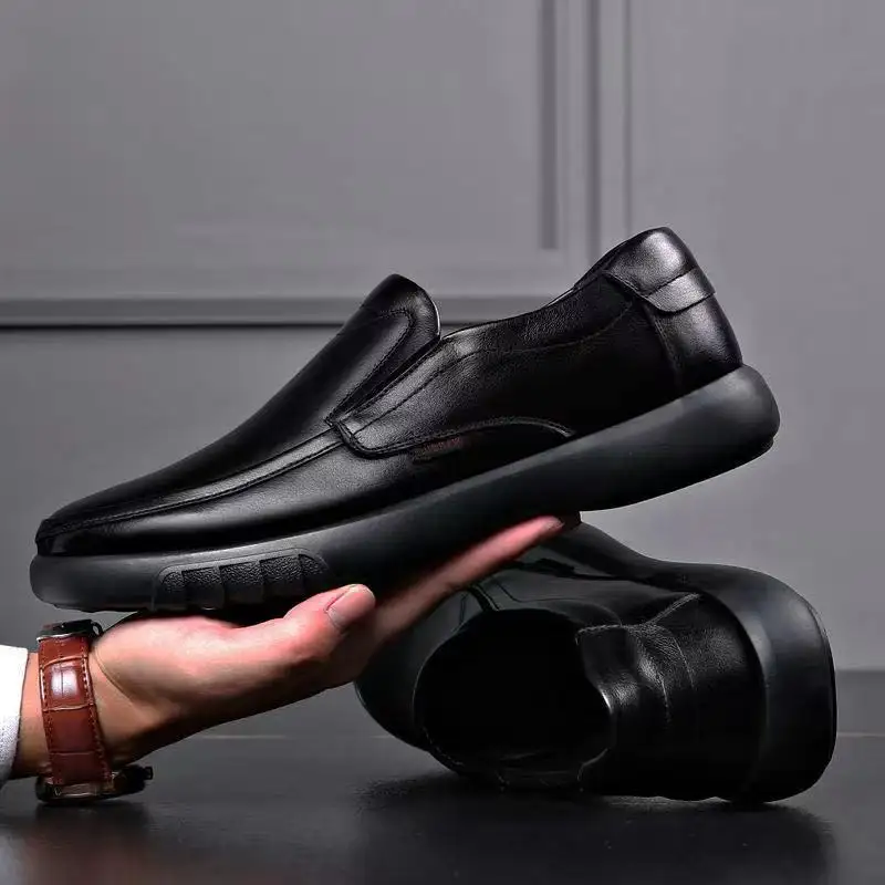 Cheap comfortable Soft Slip on Gentleman Business Work Office Casual Outdoor Men's dress Shoes leather loafers for men