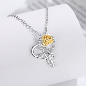 Collar con Colgante de Corazón de Plata de Ley S925, el Más Vendido de SPJ, con Circonita Cúbica 5A, Joyería Clásica para Bodas, Compromisos y Fiestas - Product Image 4