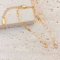 Bracelet à breloques classique EMANCO, chaîne de perles DIY, acier inoxydable, réglable, style trombone, accessoires, bijoux faits main pour femmes