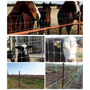 ลวดเหล็กชุบสังกะสีแบบจุ่มร้อน แผงรั้วฟาร์มปศุสัตว์ 50/100 เมตรต่อม้วน สำหรับแพะ วัว ควาย กวาง - Product Image 5