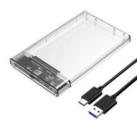 Bajeal Case HDD Trasparente in Plastica ad Alta Velocità 5Gbps SATA 2.5 Pollici USB3.0, Supporto SSD per Laptop, Garanzia 12 Mesi