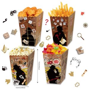 Cajas de Palomitas de Maíz con Temática de Detective, Paquete de 12 Unidades, para Fiestas Infantiles, Cumpleaños, Baby Shower, Decoración de Fiestas - Product Image 3