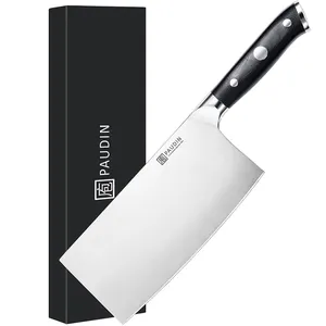 Heavy 7-inch German Stainless Steel Blade Kitchen Chef Knife Durable With G10 Fiberglass Handle Butcher Chinese Nakiri Knife