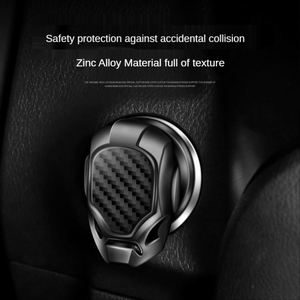 แหวนสวิทช์จุดระเบิดคาร์บอนไฟเบอร์สำหรับรถยนต์แบบสากล, ปุ่มกดสตาร์ทเครื่องยนต์แบบคลิกเดียวสติกเกอร์ตกแต่งฝาครอบป้องกัน - Product Image 4