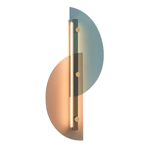 Applique murale en verre de luxe postmoderne pour les couloirs d'hôtel, restaurant nordique, art minimaliste, fond mural, chambres à coucher, mur moderne - Product Image 2