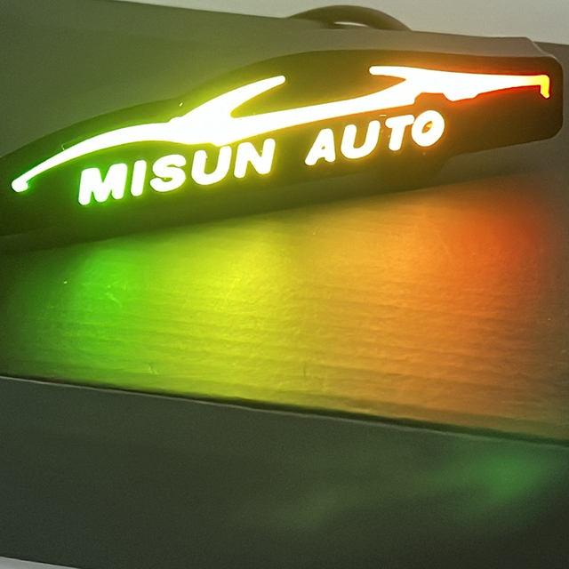 New ODM/OEM Auto Front Grille LED Logo Light 12V RGB Multi-Colors Aviation Aluminum IP68 Waterproof Universal Fitment Car