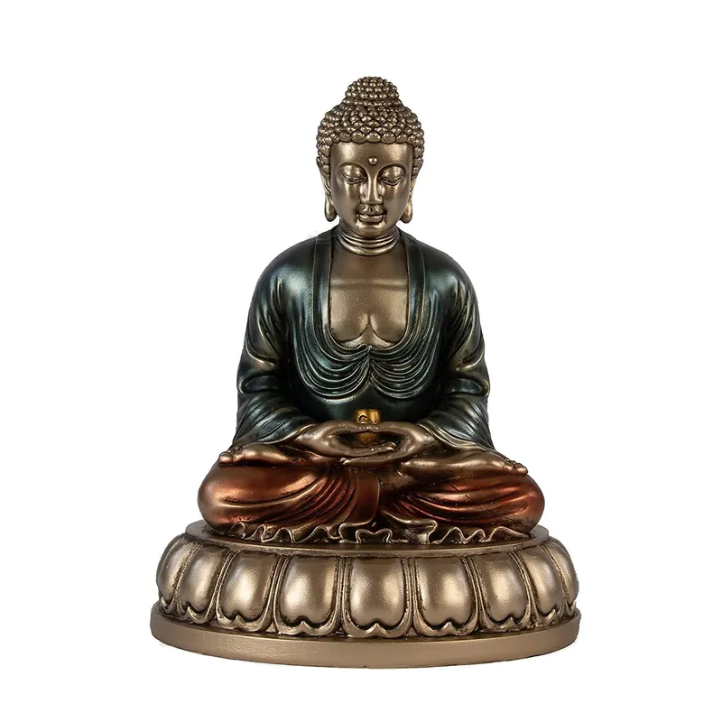 Hars Interieur Indoor Zen Shakyamuni Mediterende Boeddha Beeld Sculptuur