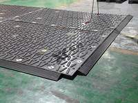 Tapis de construction composites à emboîtement robustes Tapis de sol de chaussée à accès temporaire pour équipement lourd