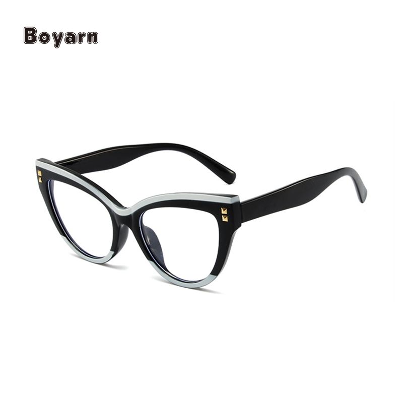 Boyarn Vintage moderno diseñador personalizado TR90 marco anteojos Anti-Luz  Azul gafas mujeres gafas ópticas 2024