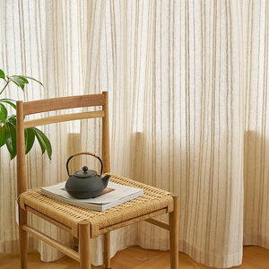 Vorhangstoff Premium Gestreifter Gewebter <span class=keywords><strong>Tüll</strong></span> Textil Maßgefertigte Breite Sichtschutz Lichtfilterndes Material <span class=keywords><strong>Meterware</strong></span> - Product Image 1