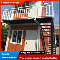 Casa pequeña portátil de 20 pies, contenedor de acero móvil para vivir al aire libre, Camping, refugiados con Panel sándwich, opción de tamaño de 40 pies